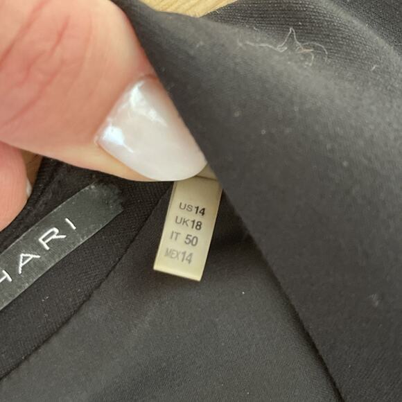 Elie Tahari Black Sheath Dress Button Down Office Business Minimalist Size 14 - Picture 3 of 10